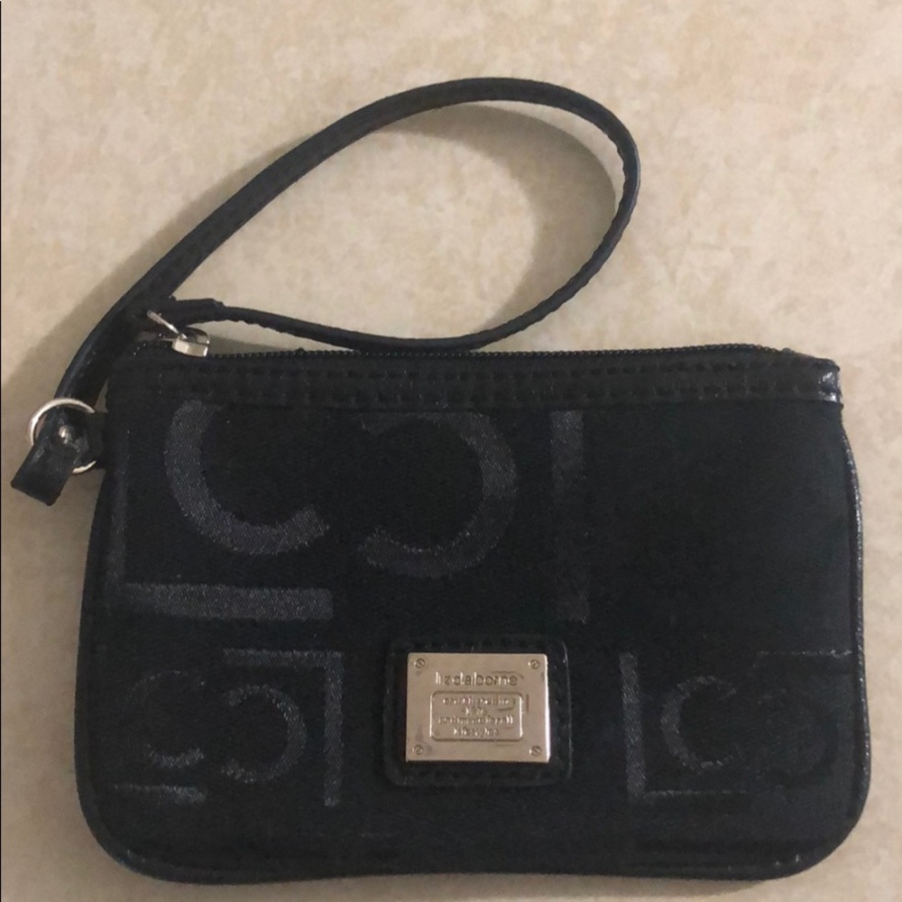 Liz Claiborne black wristlet